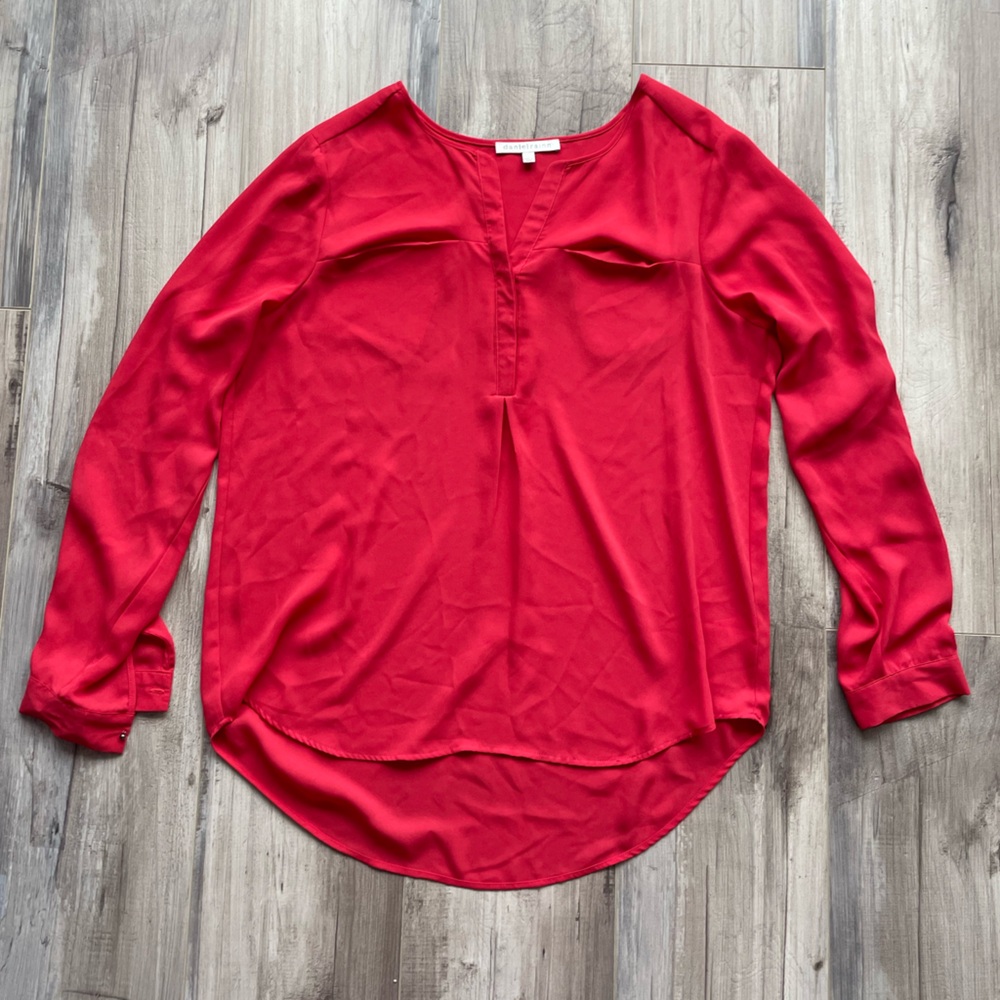 daniel rainn Red Long Sleeve Blouse